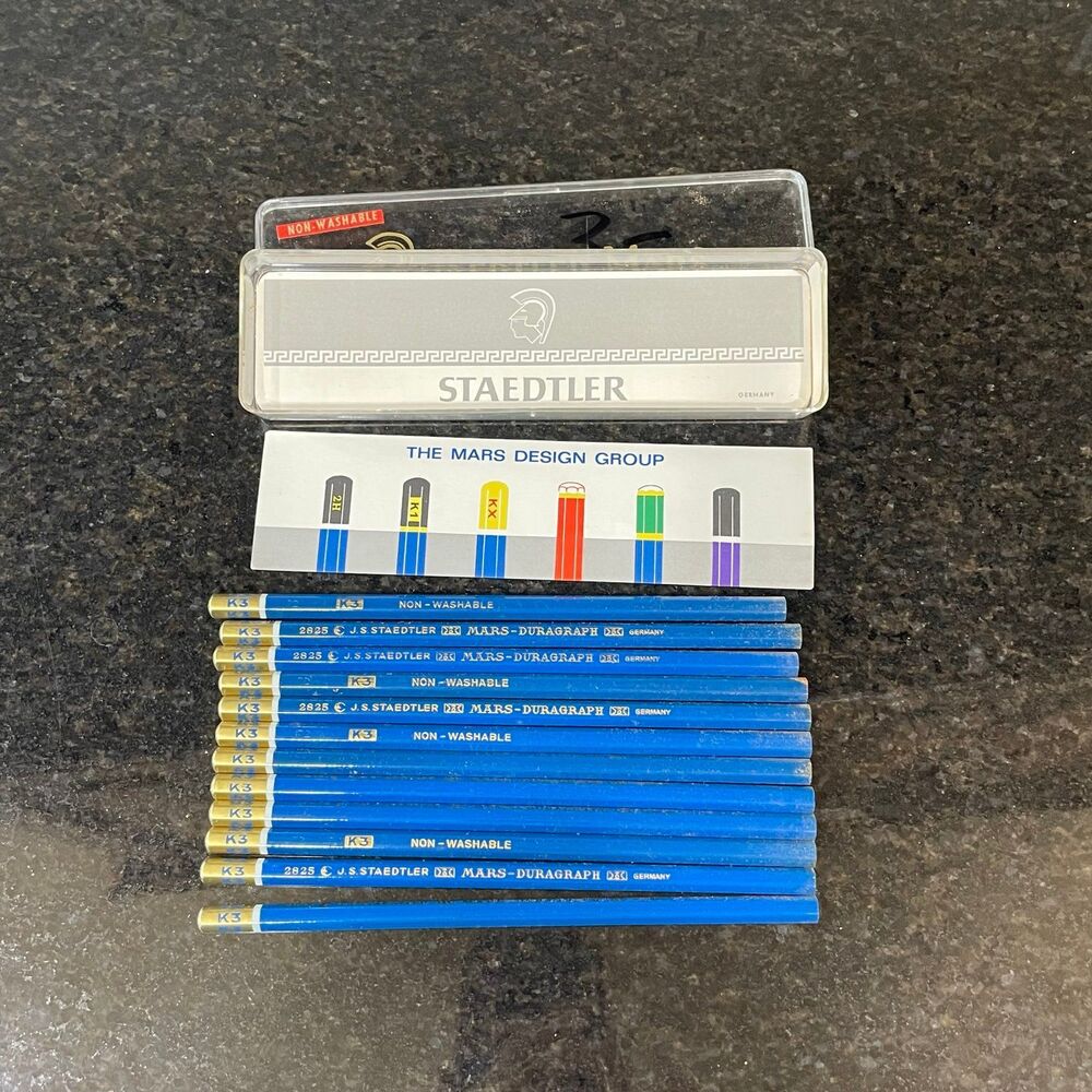 MARS STAEDTLER Drawing PENCILS K3 Lumograph 2830 Duralar Germany (12)